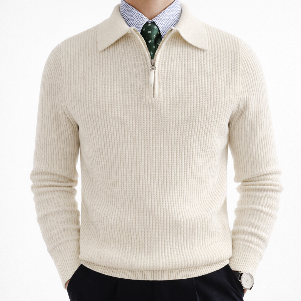 Ribbed knit jumper back view