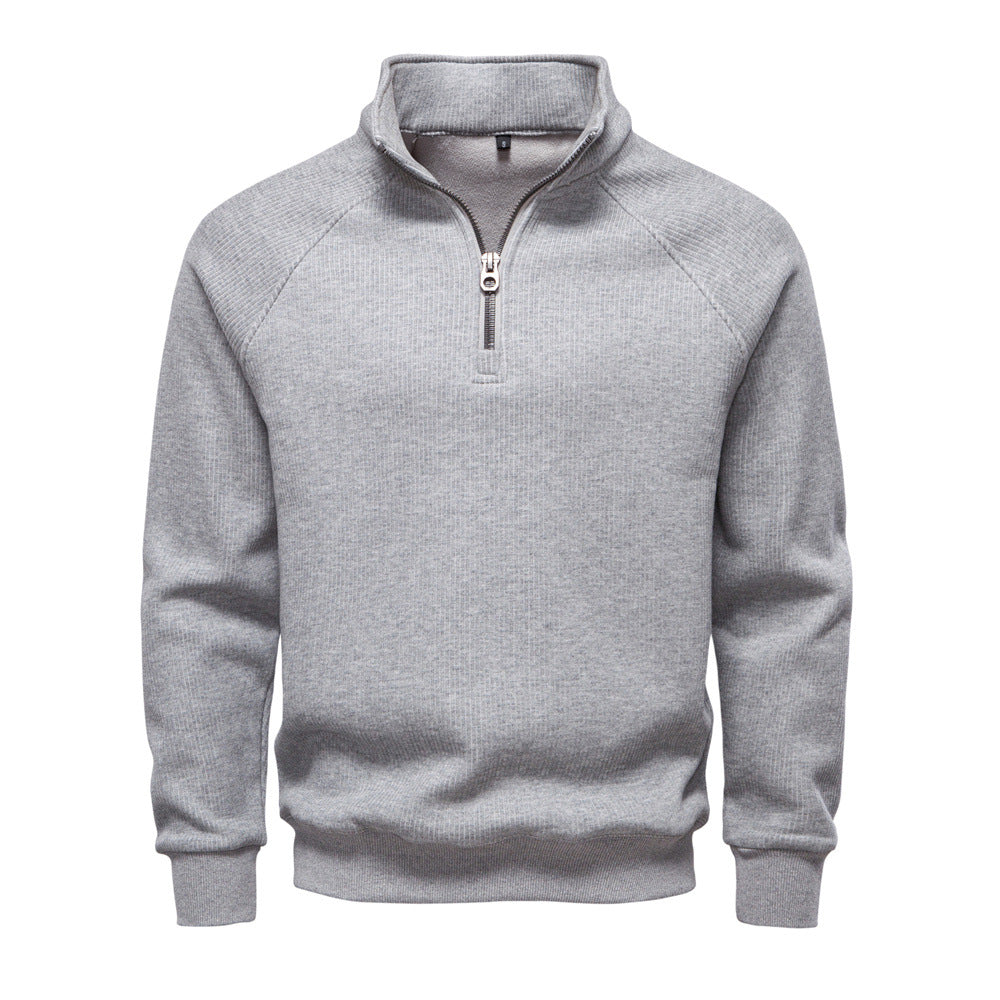 Quarter-zip jumper side view