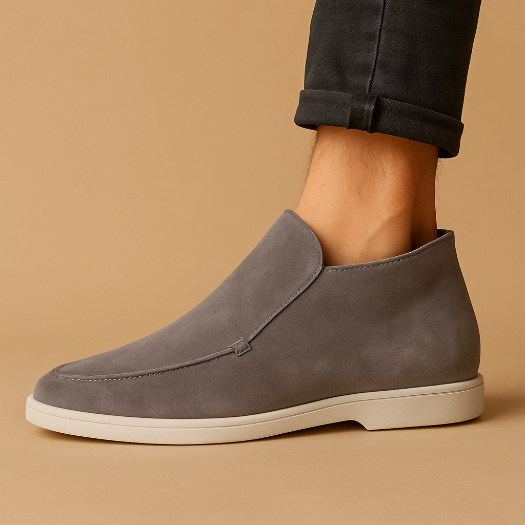 Men's shoe pair angled view