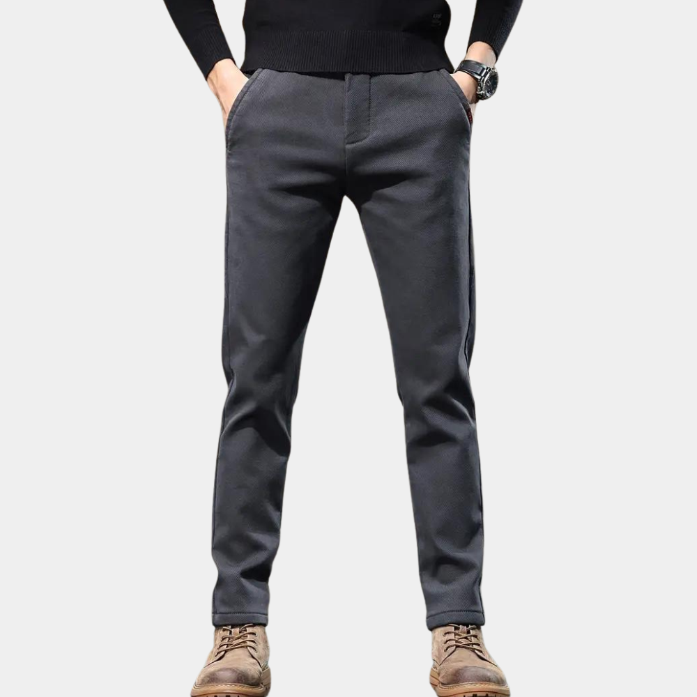 Men's slim fit trousers in grey