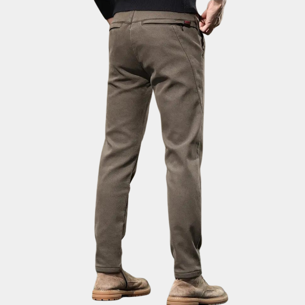 Men's slim fit trousers in black