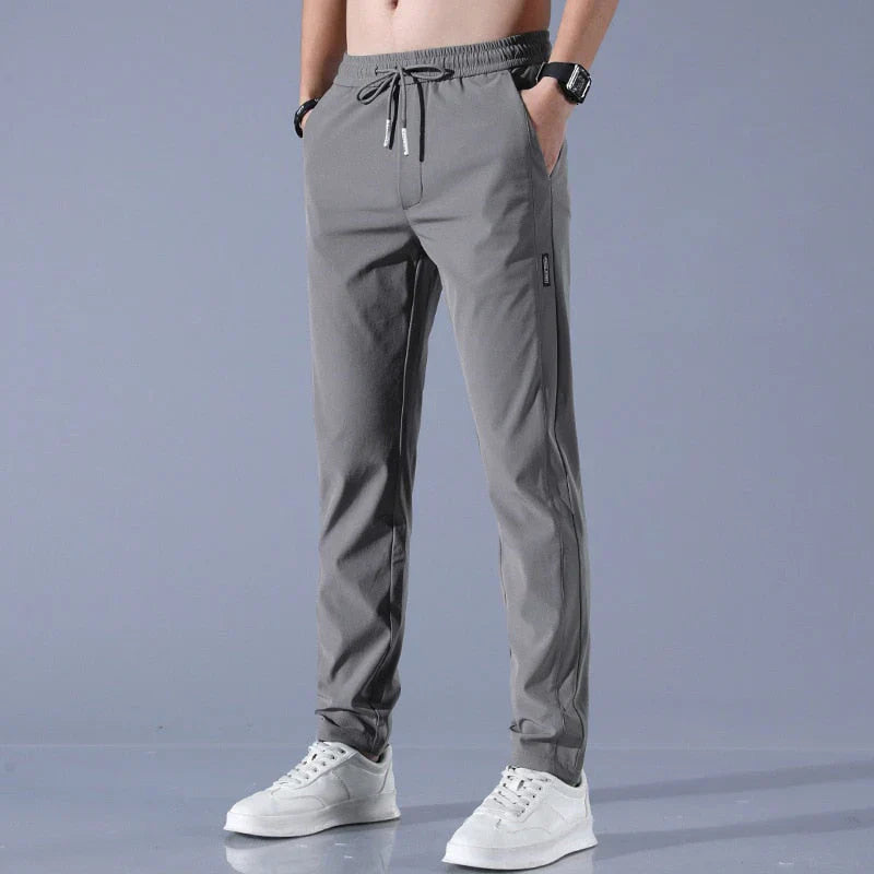Close-up of jogger pants pocket detail