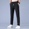 Man wearing jogger pants with hoodie