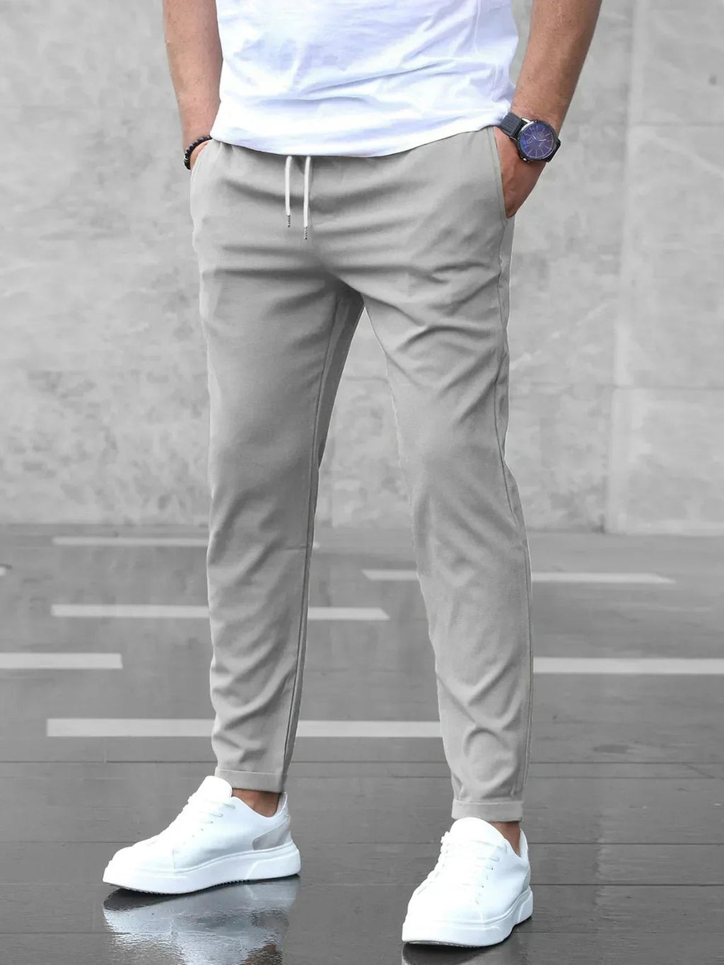 Slim fit joggers front view