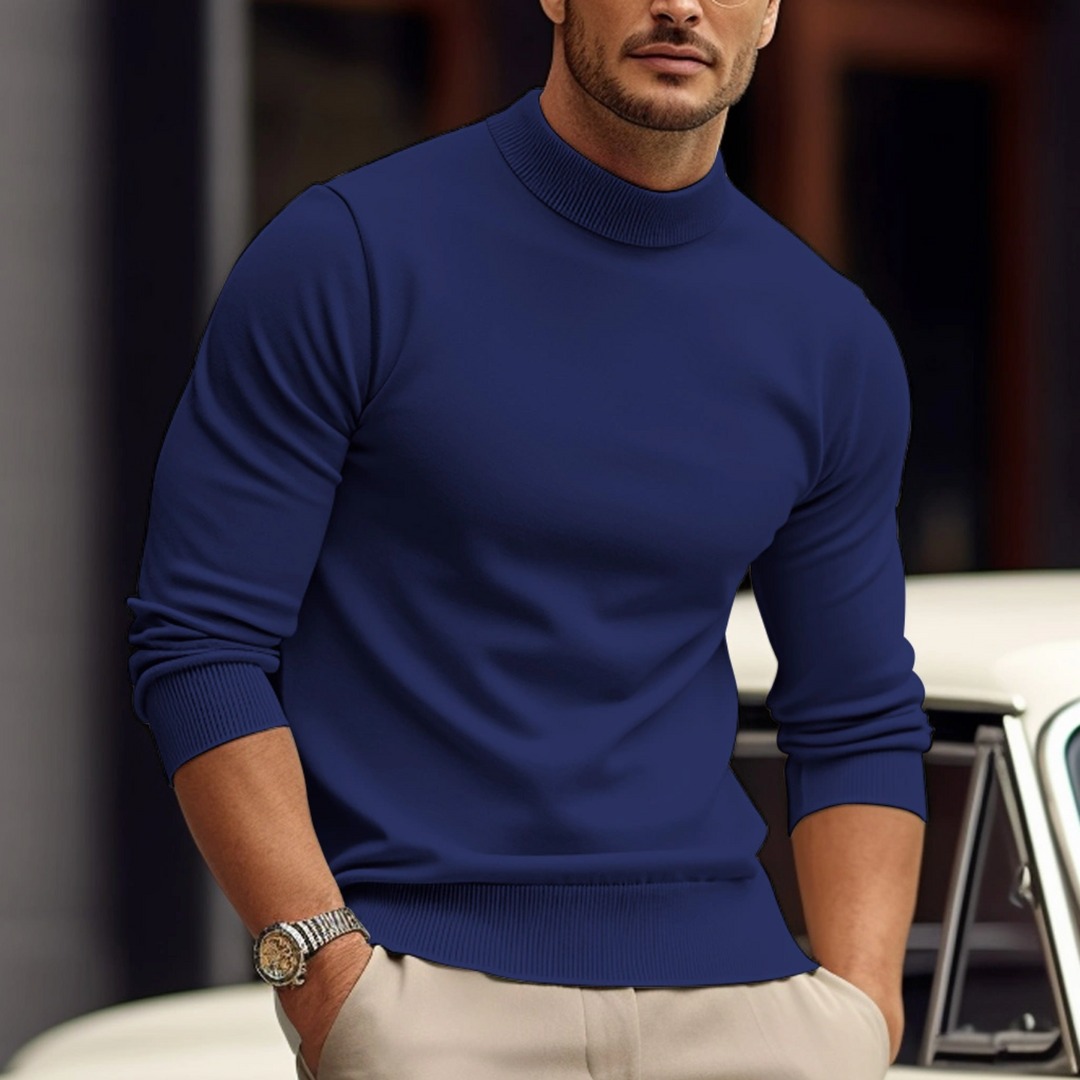 Slim fit knit jumper ribbed cuff detail