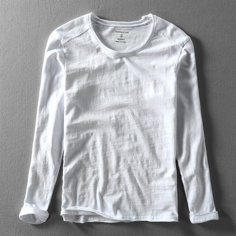 Men's slim fit long sleeve top front view