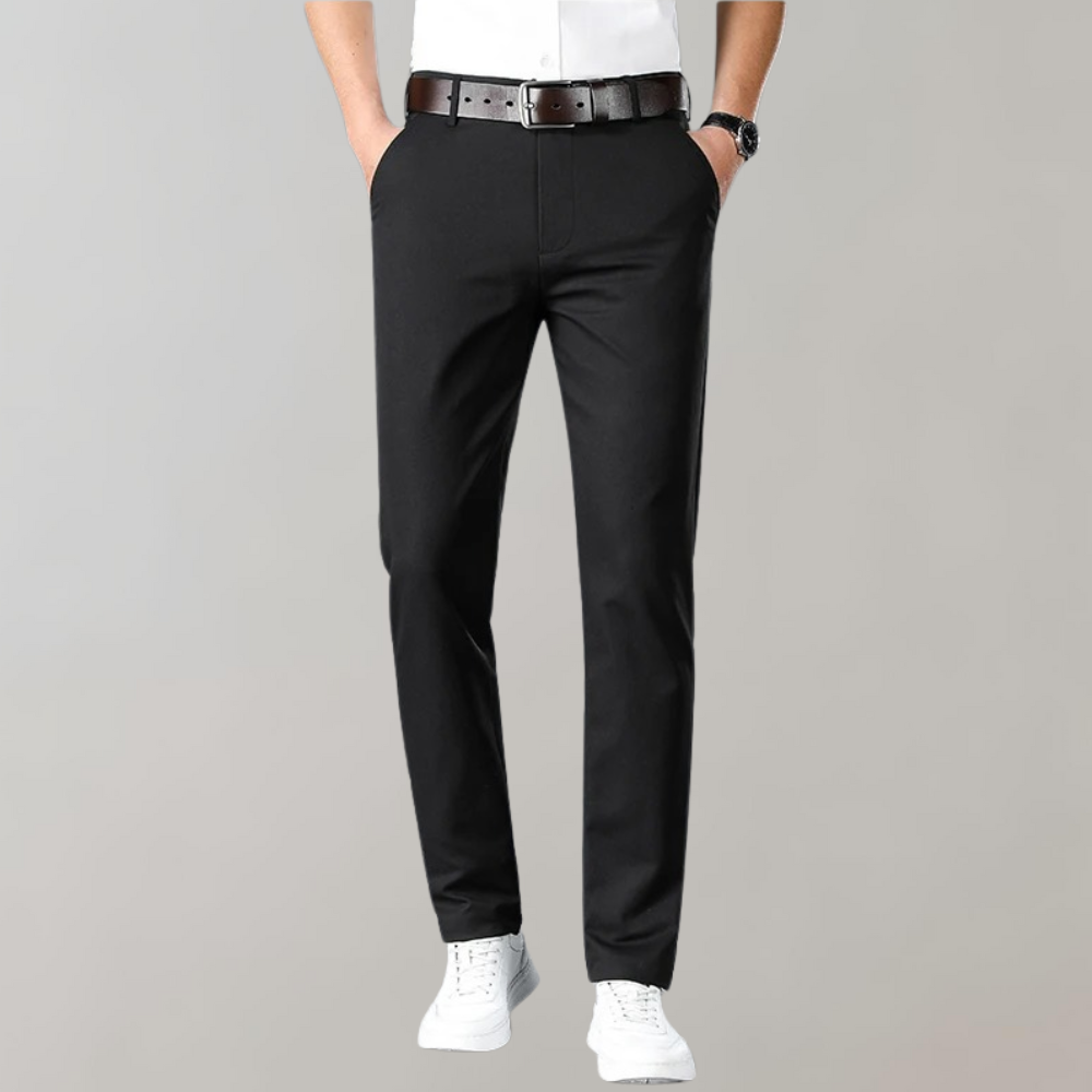 Men's slim fit chino trousers front view