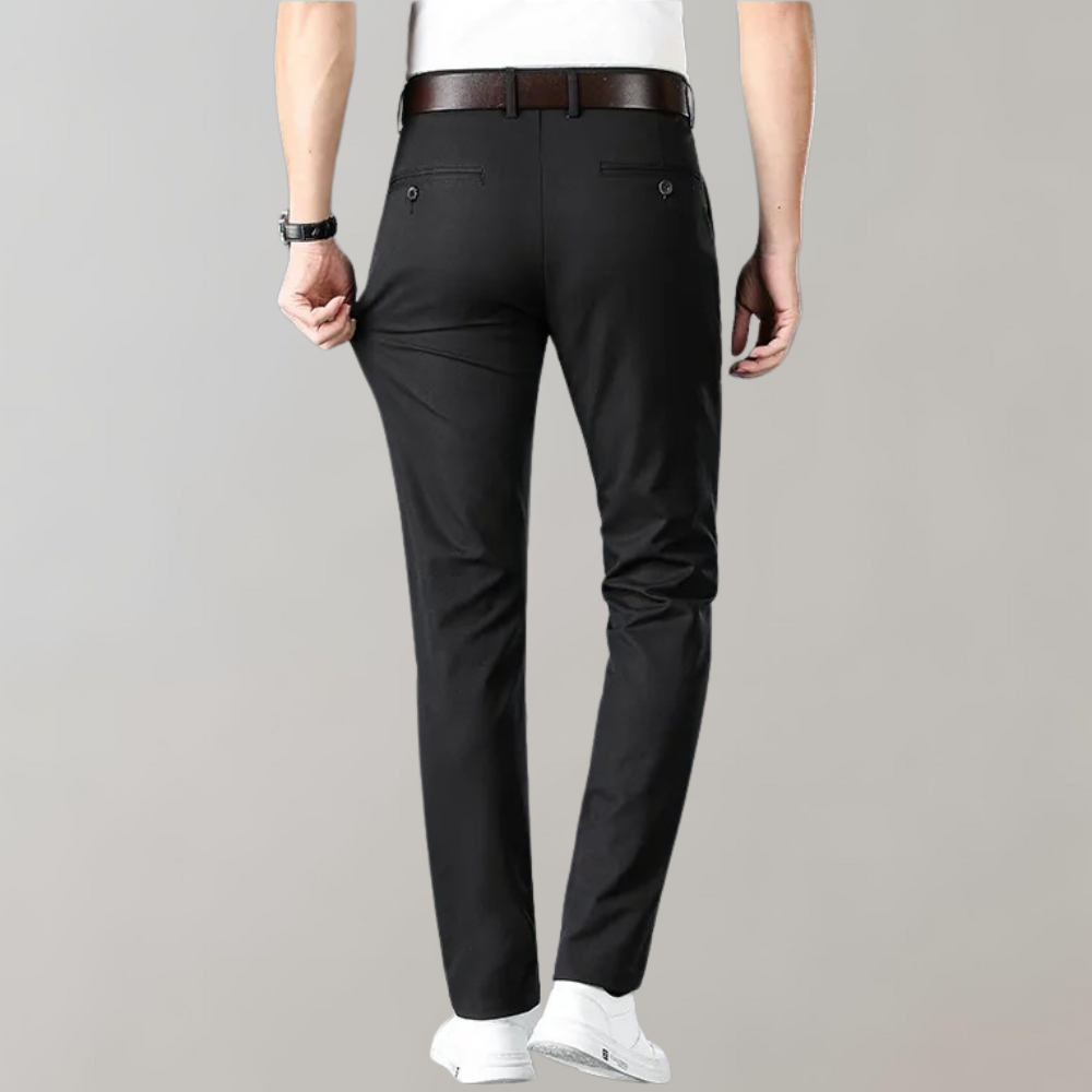 Men's slim fit chino trousers side view