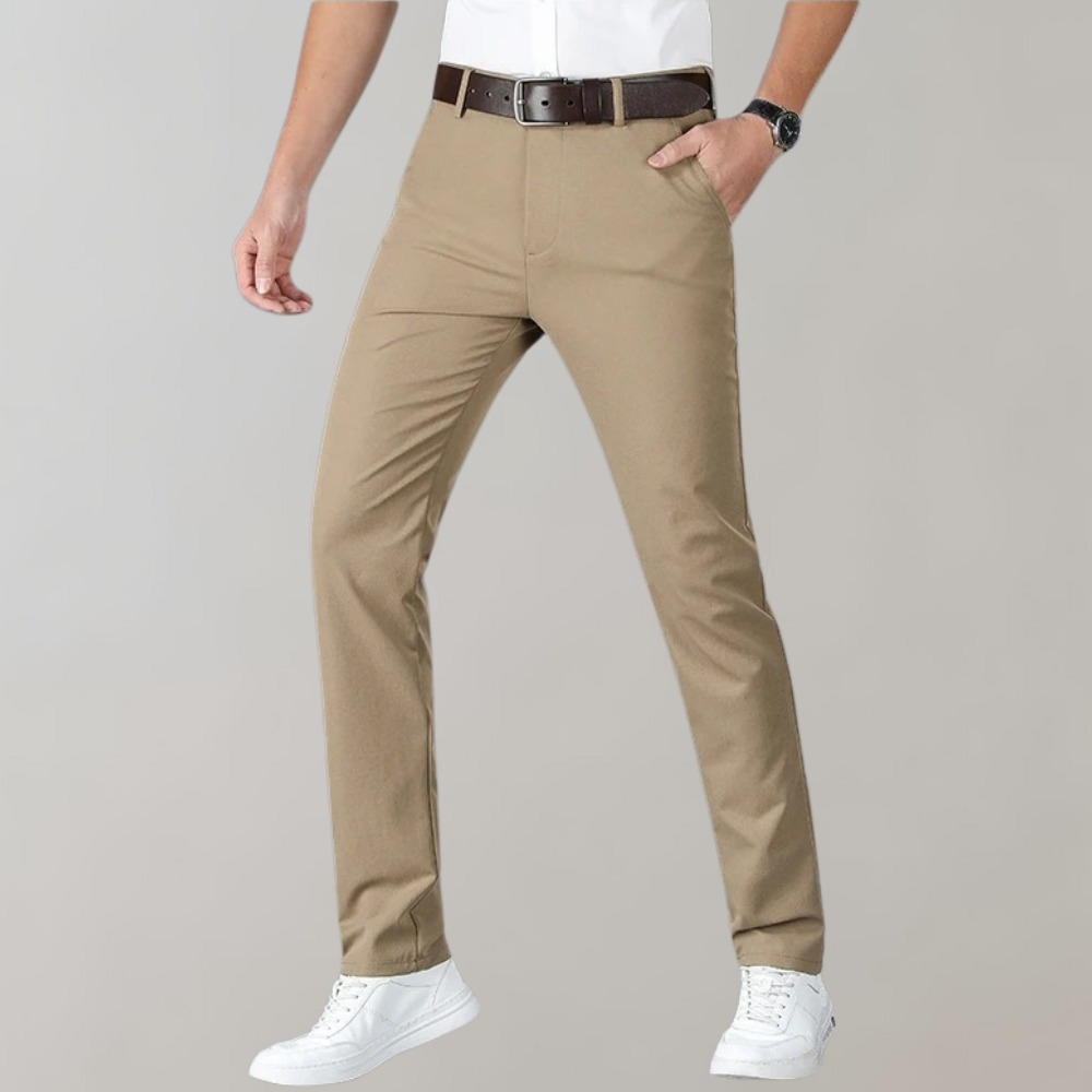 Men's chino trousers full outfit view