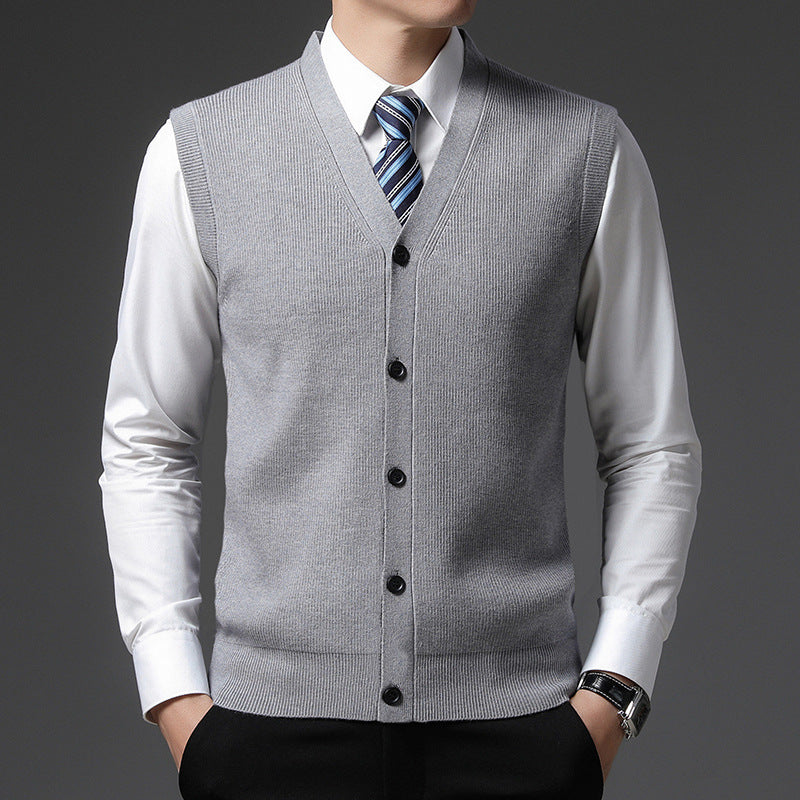 Men's sleeveless waistcoat back view