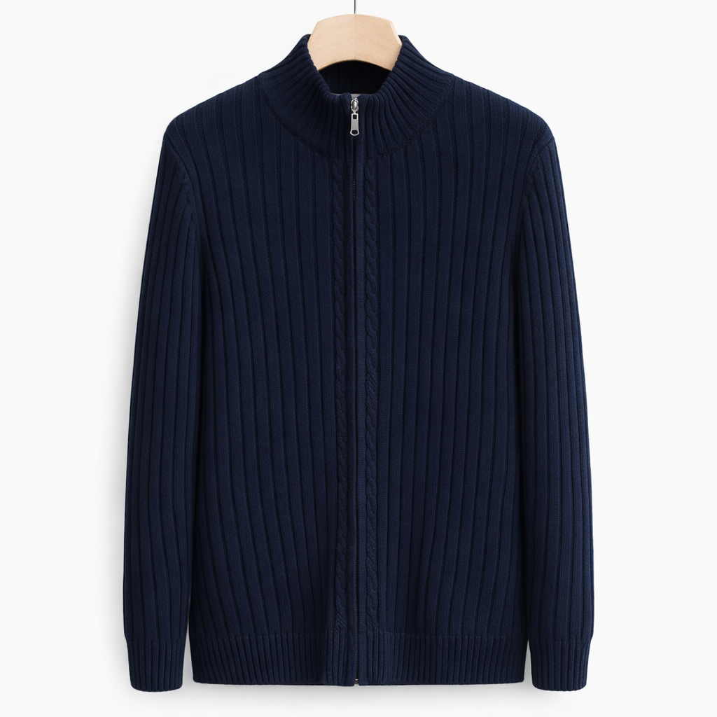 Men's gilet with stand-up collar detail