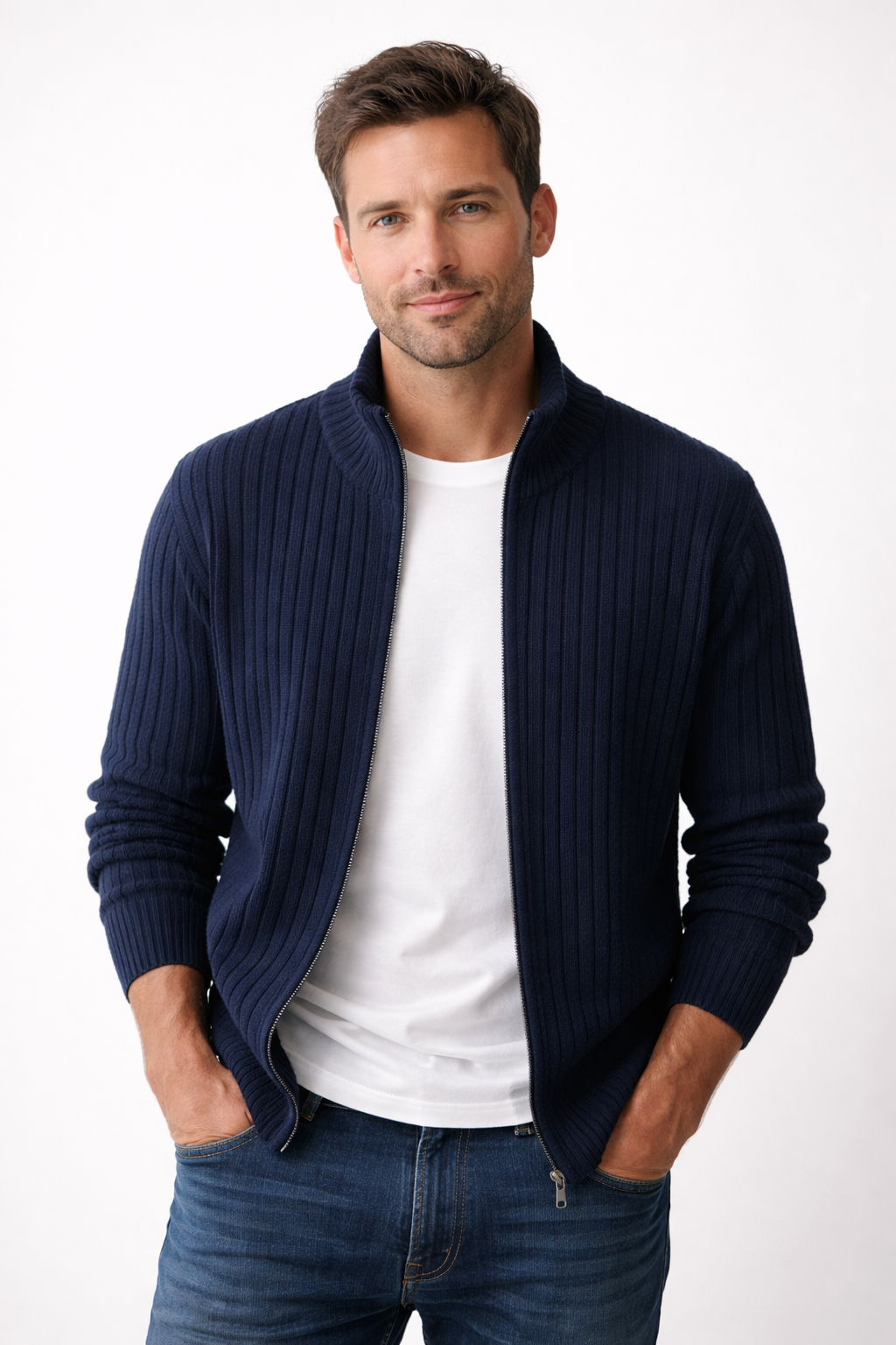 Men's gilet side view