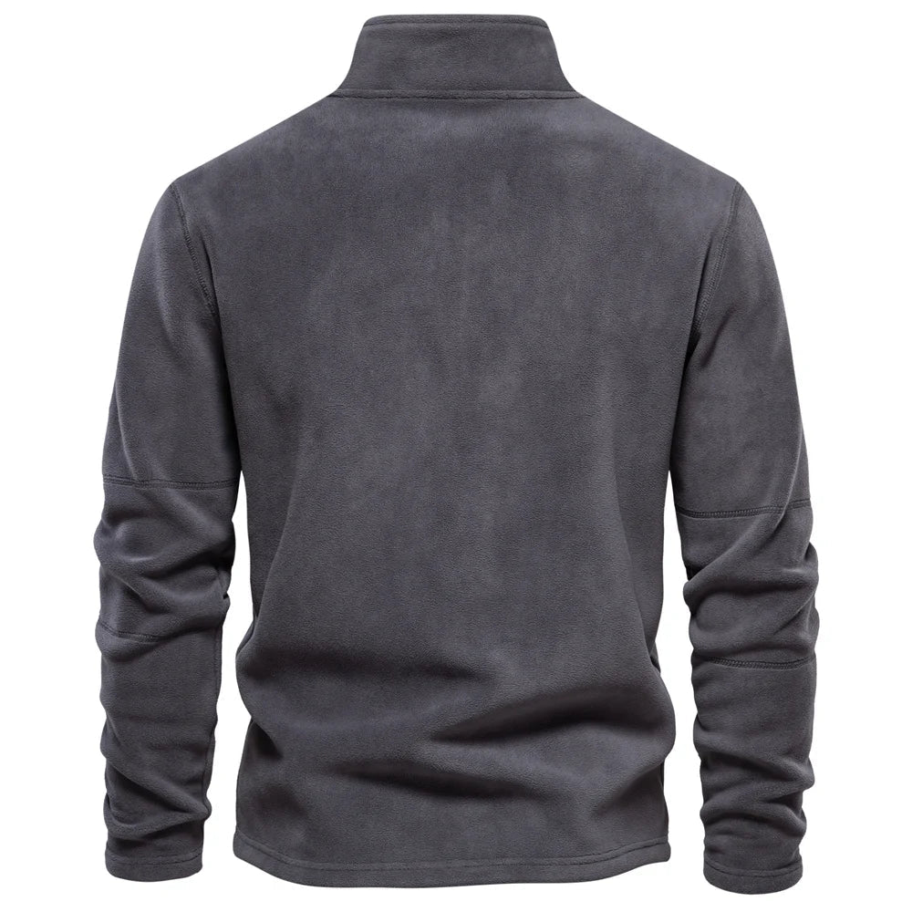 Fleece quarter-zip pullover back view