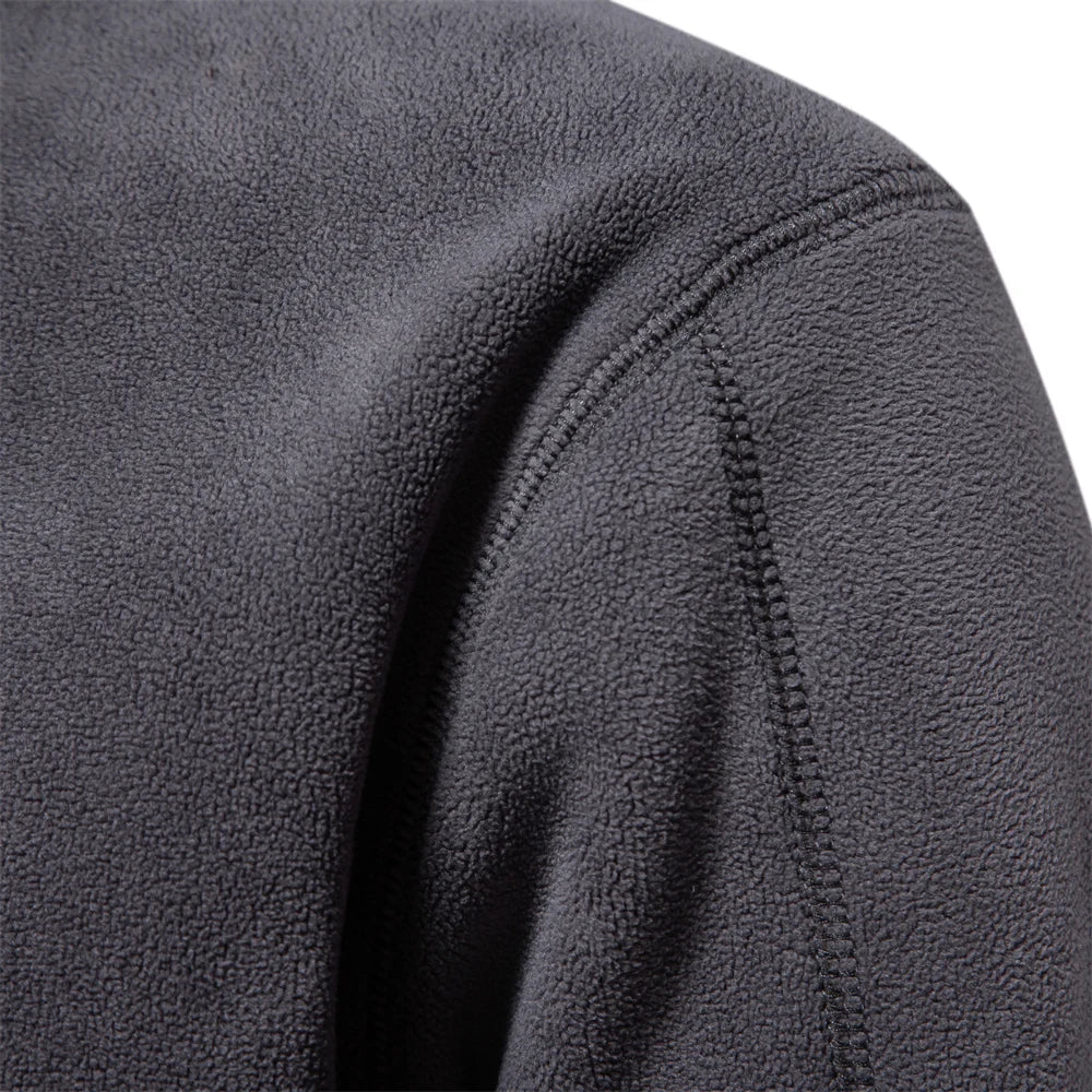 Fleece quarter-zip pullover side view