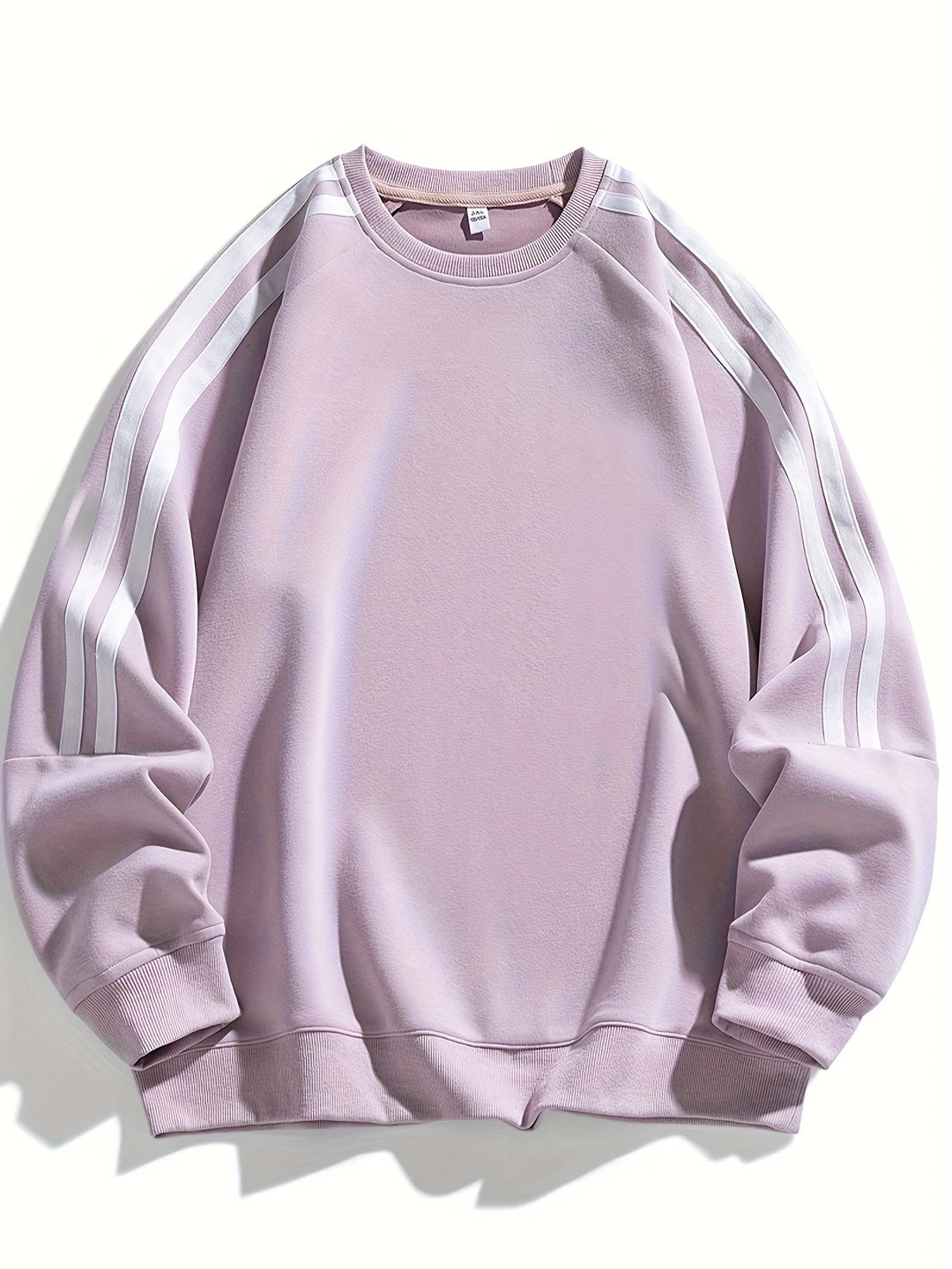 Men's crew neck sweater worn outdoors