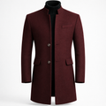 Long tailored overcoat front view