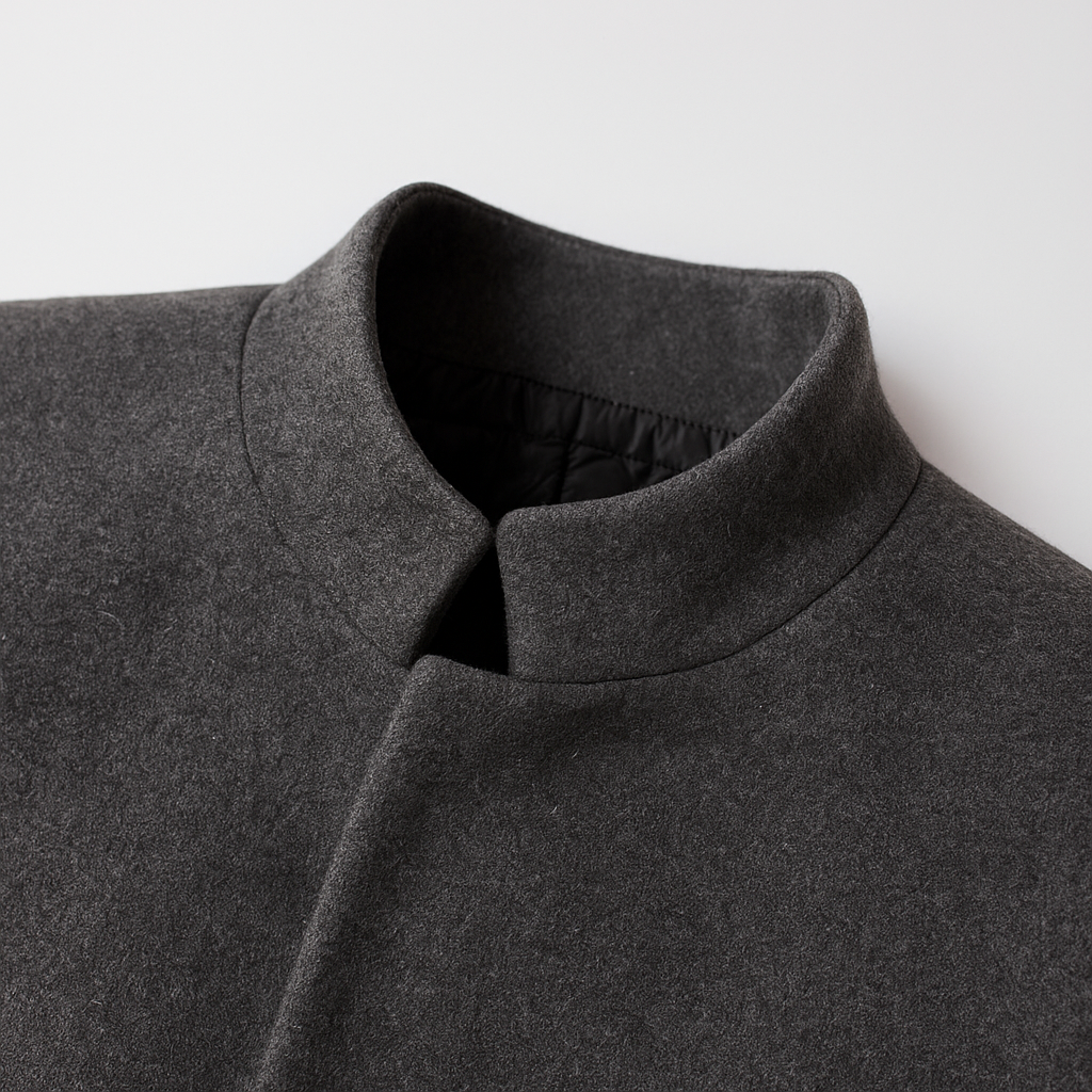 Overcoat worn with formal outfit