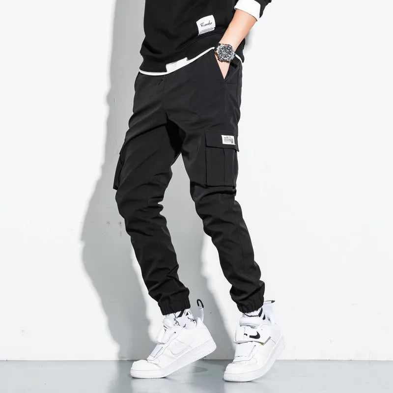 Close-up of elastic ankle cuff on trousers