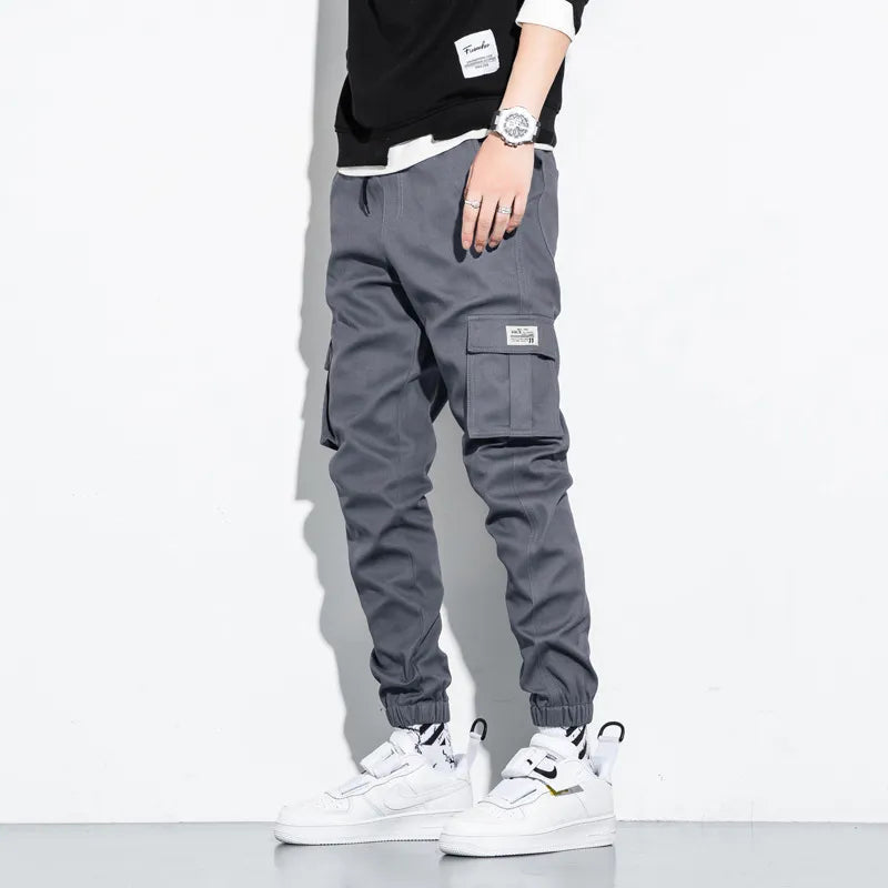 Back view of men's cargo trousers