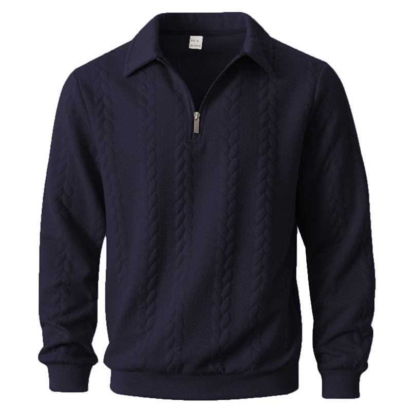 Quarter-zip sweatshirt side view