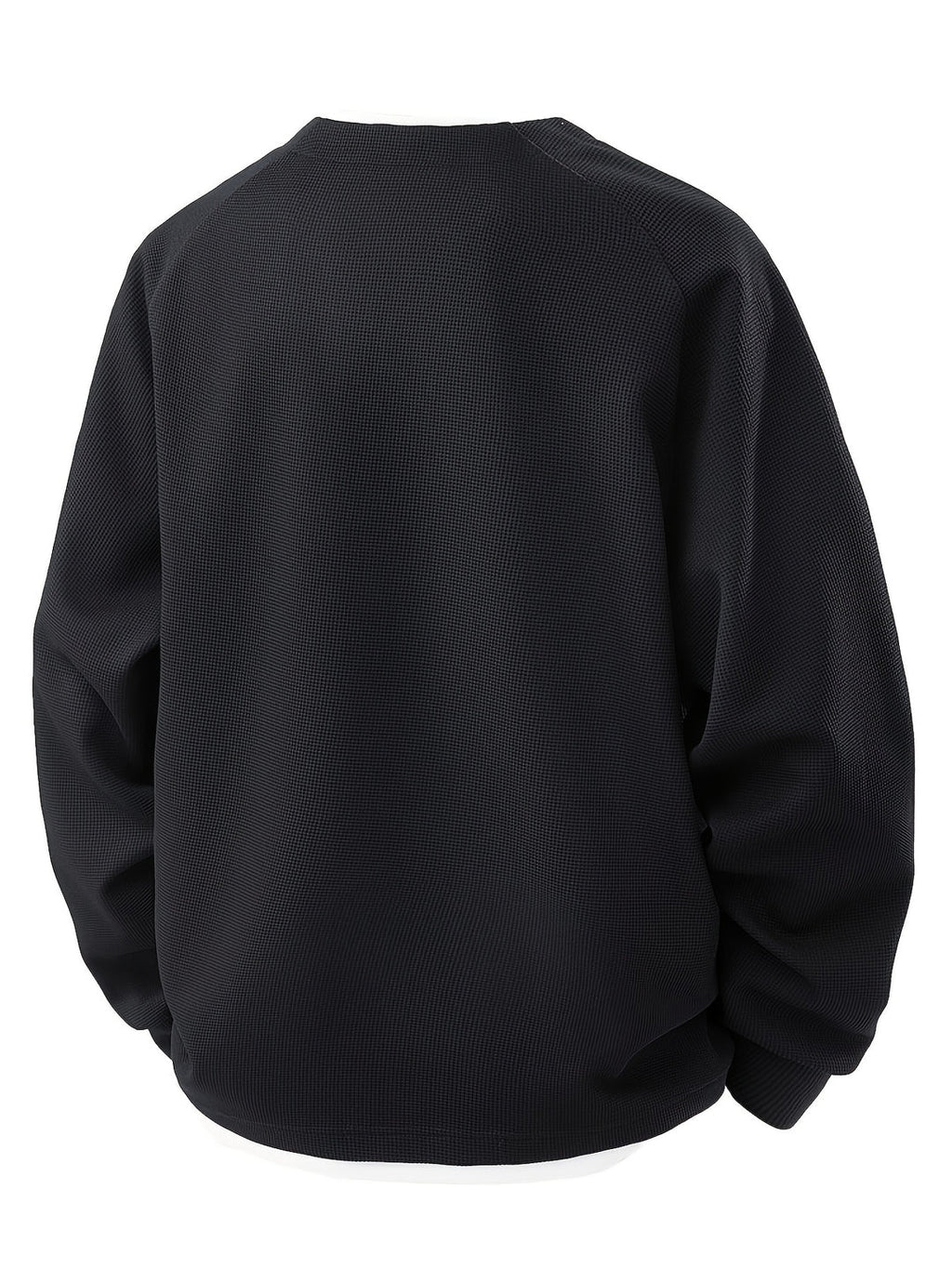 Waffle knit jumper side view