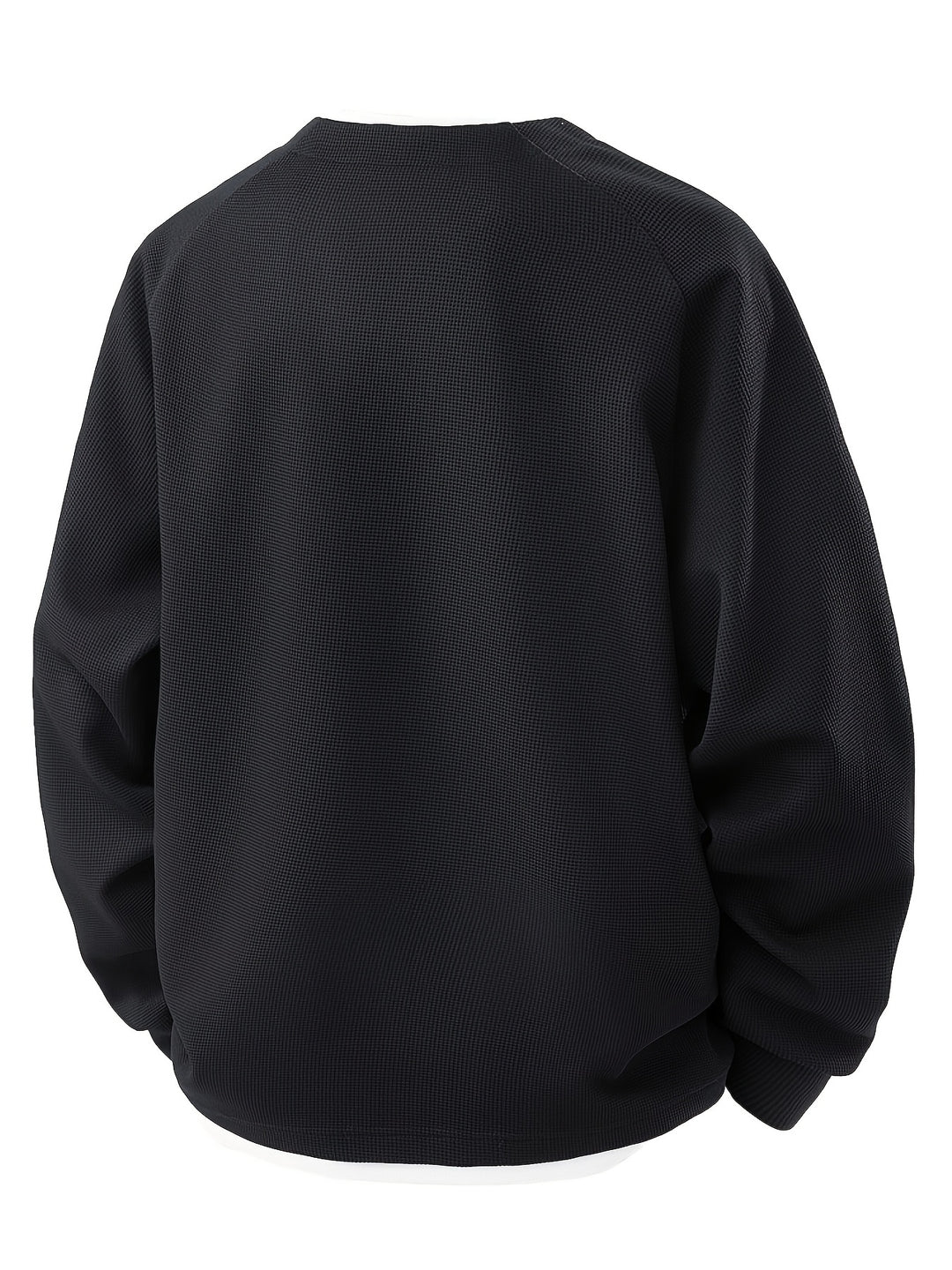 Waffle knit jumper side view