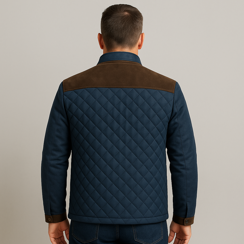 Men's coat detail close-up