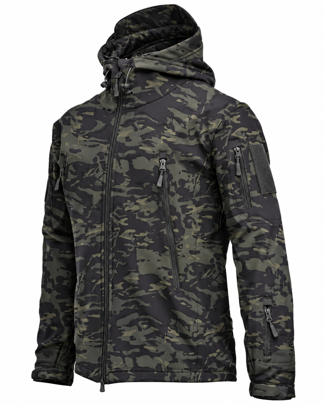 Jacket collar and zip detail