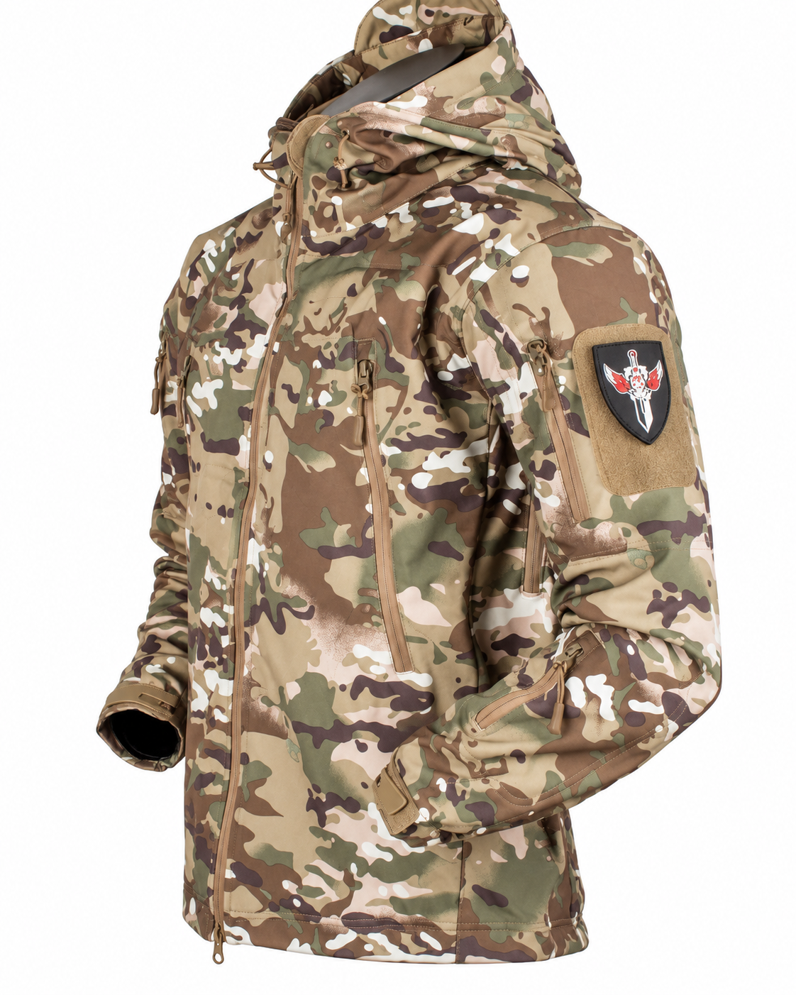 Jacket worn in winter setting