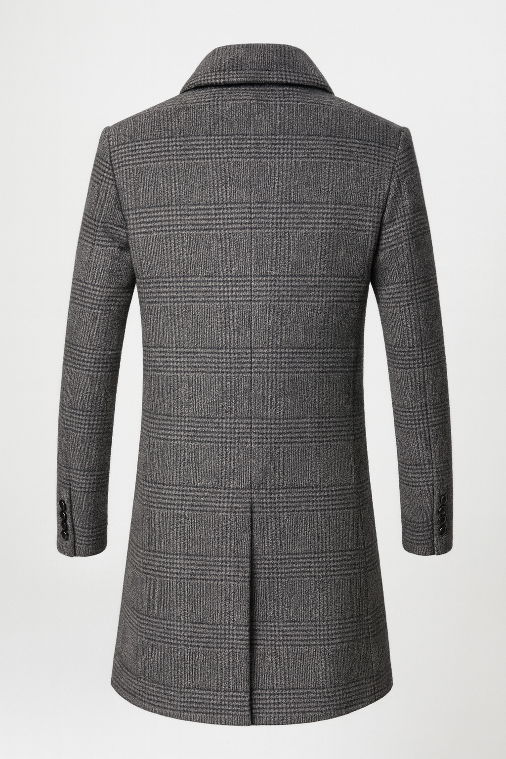 Wool coat with notch collar detail