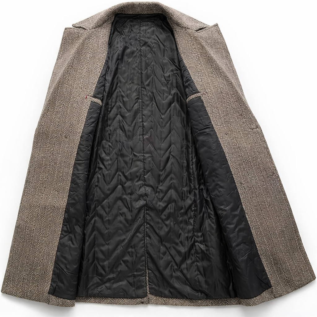 Close-up of herringbone fabric texture