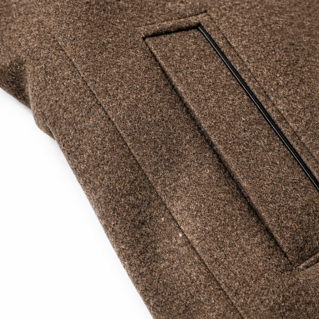Close-up of overcoat lining