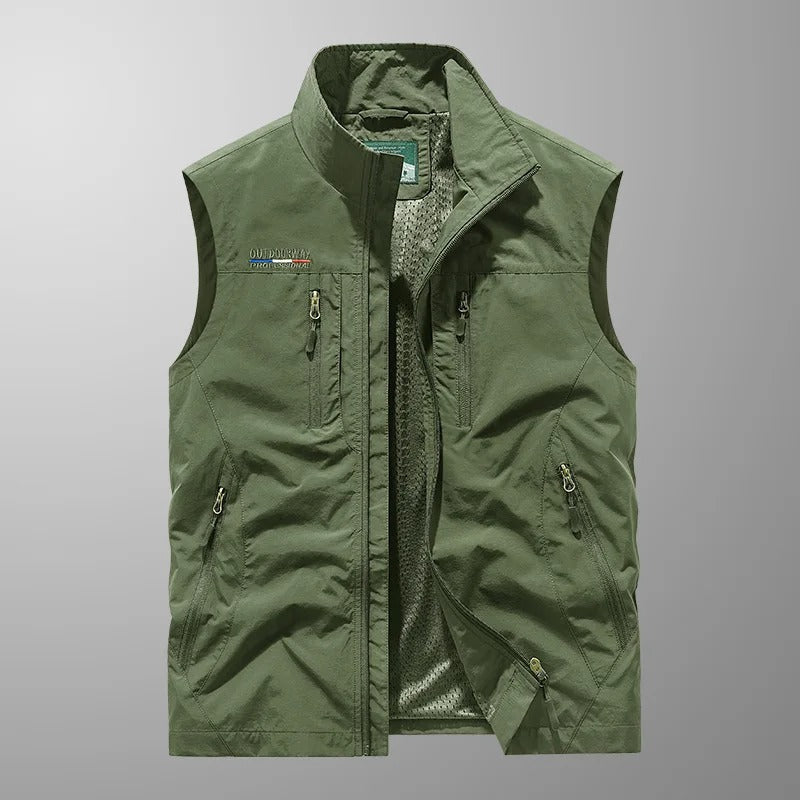 Men's bodywarmer zip detail