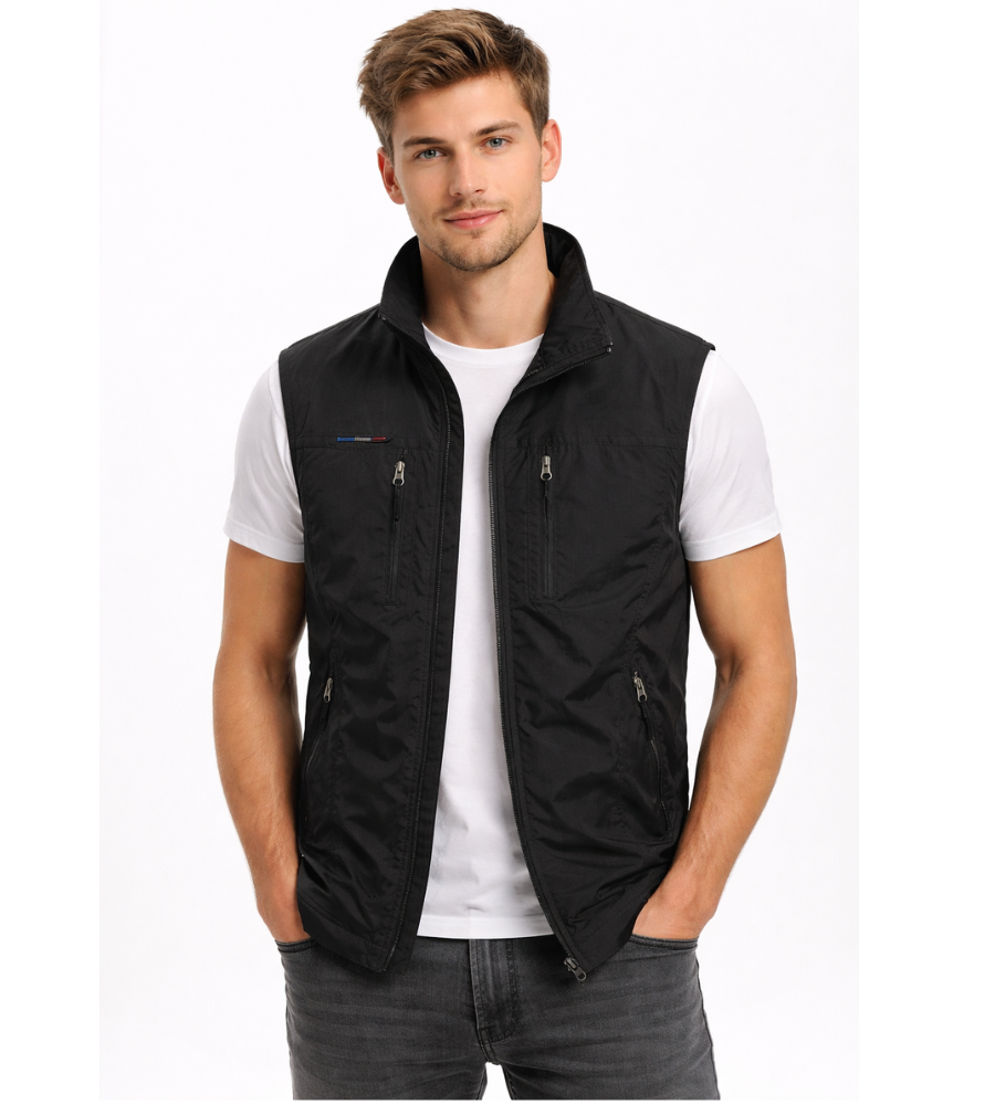 Close-up of zip pockets detail