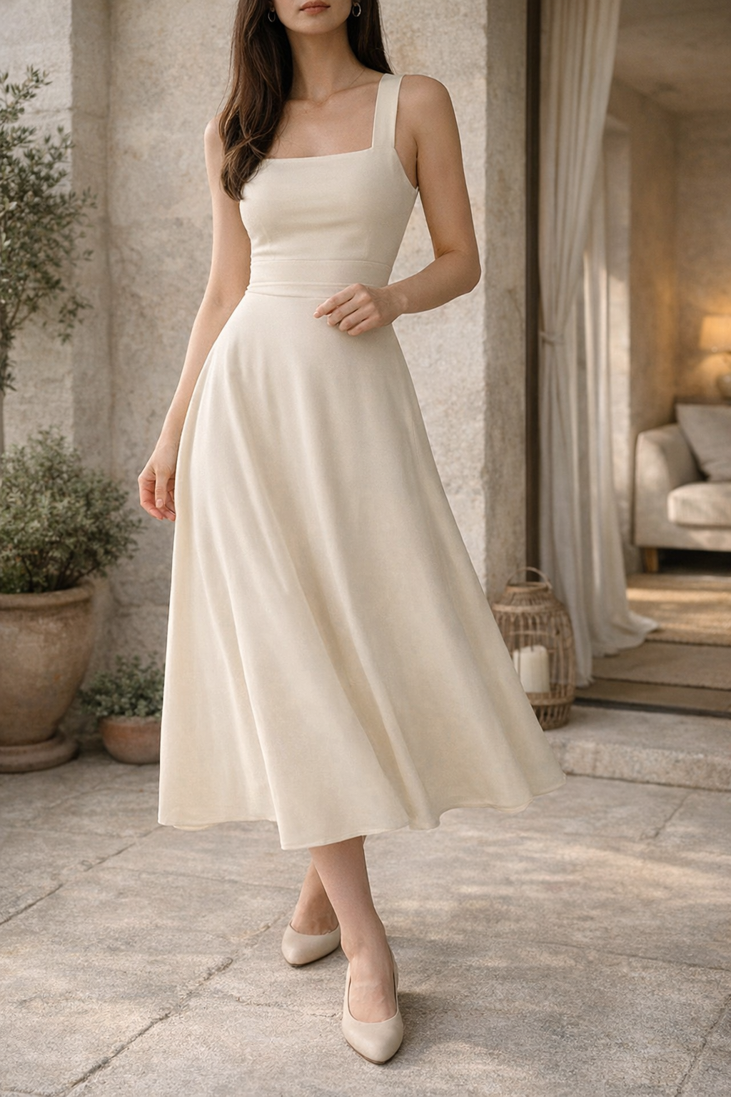Midi dress full length view