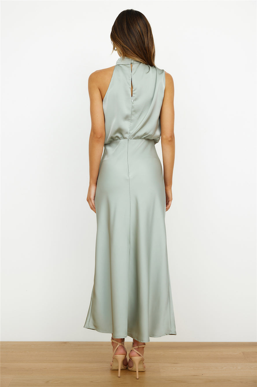 Midi dress styled on model