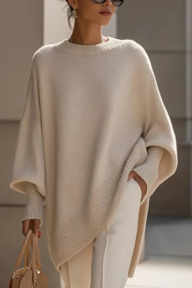 Oversized knit jumper front view