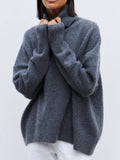 Soft knit roll neck jumper front view