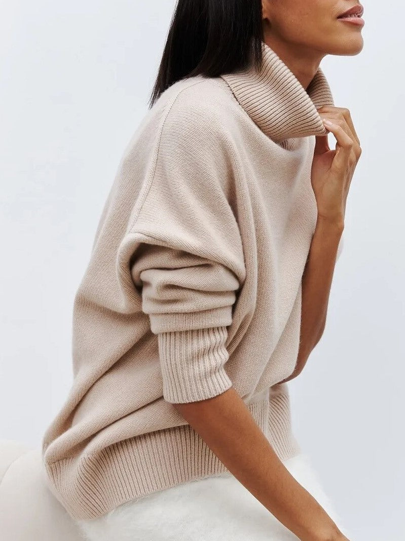 Roll neck jumper full outfit view