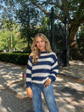 Striped jumper front view