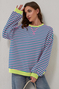 Striped sweatshirt front view