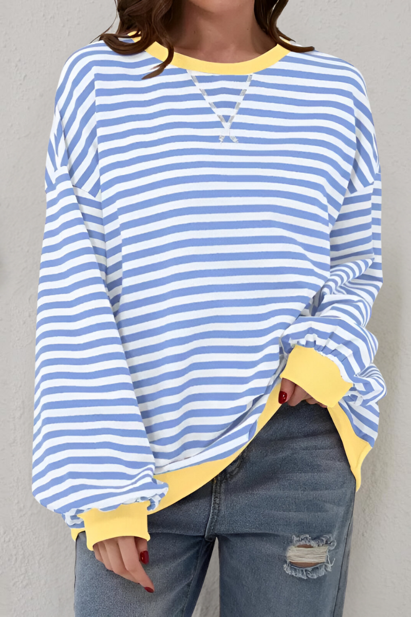 Striped sweatshirt in blue colourway