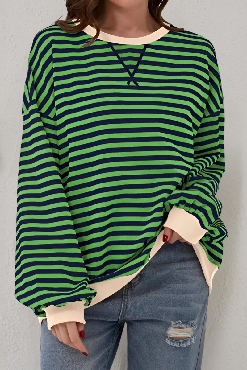Striped sweatshirt in pink colourway