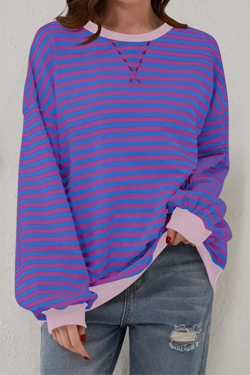 Striped sweatshirt in black colourway