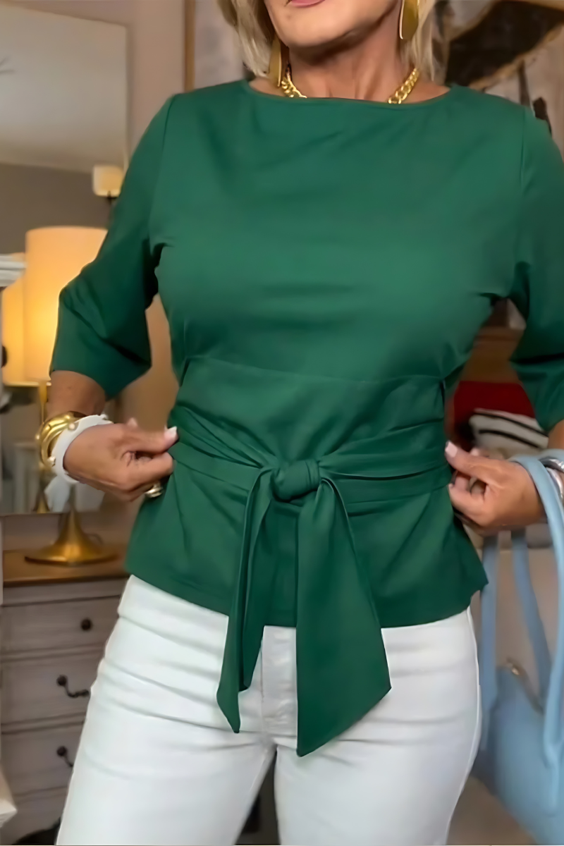 Bow waist top in alternate colour