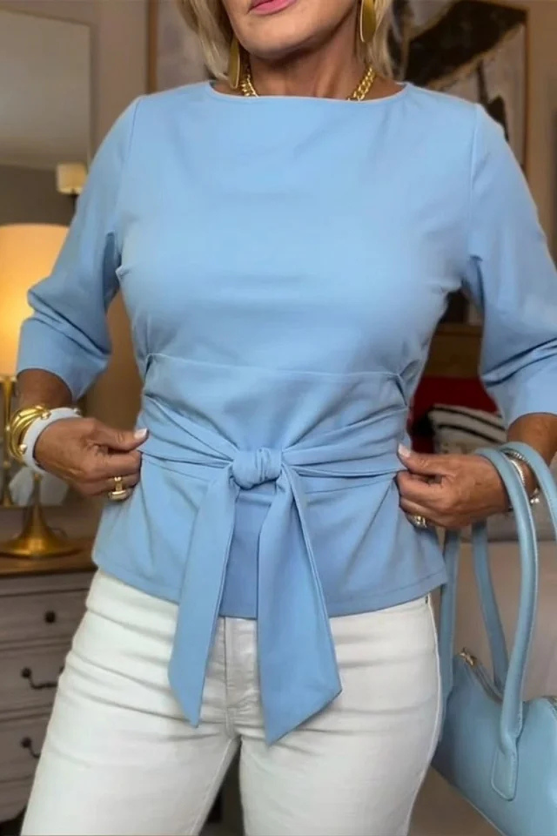 Side view of bow waist top