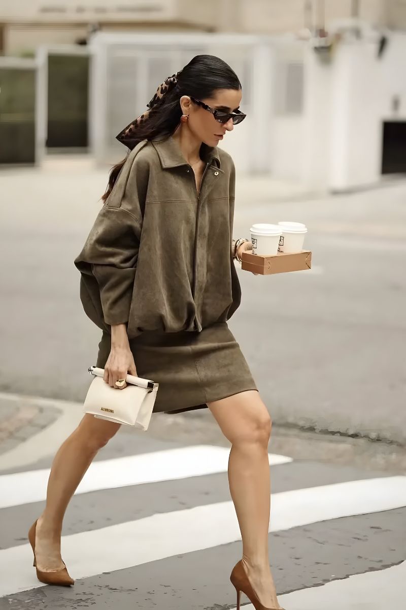 Oversized chic coat front view