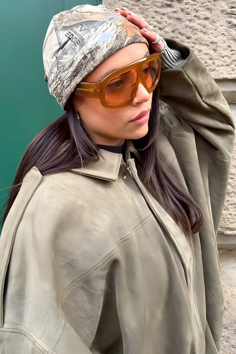 Close-up of coat fabric texture