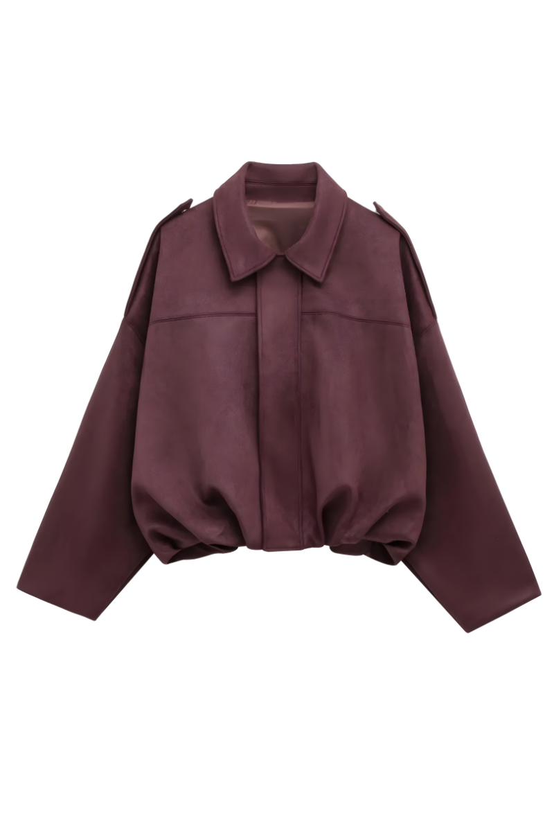 Back view of oversized coat