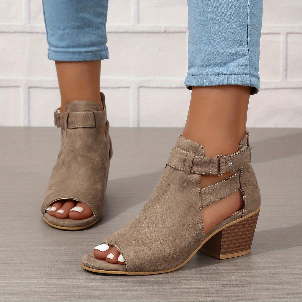 Ankle boots in beige colour